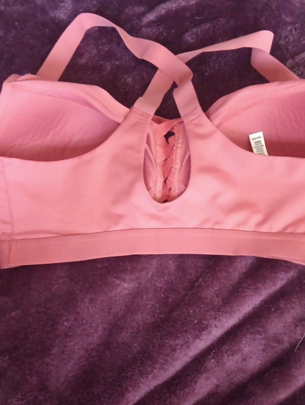 Victoria's Secret Pink Lace-Front Sports Bra
